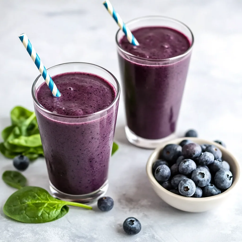Blueberry Spinach Smoothie Recipe (Easy & Healthy)