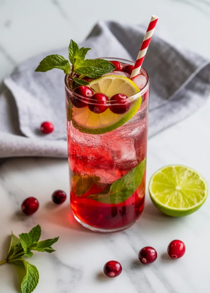 Cranberry Mojito Mocktail