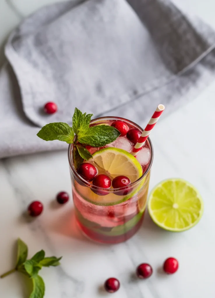 Cranberry Mojito Mocktail