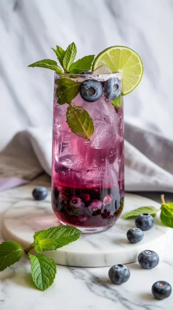 Blueberry Mojito Mocktail (2)