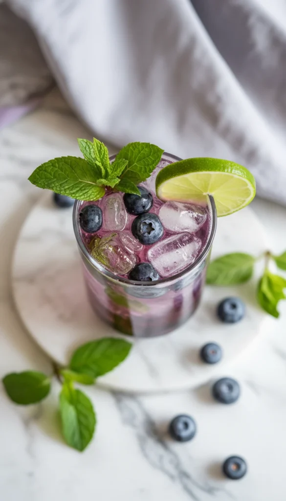 Blueberry Mojito Mocktail